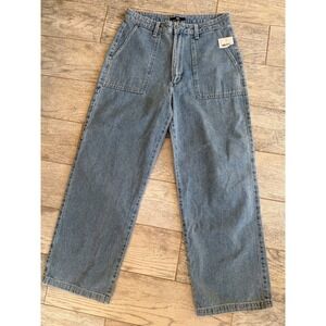 Vans Denim Jeans Wide Leg Size‎ 28 NWT Carpenter Pants Cargo Jean Womens Y2K